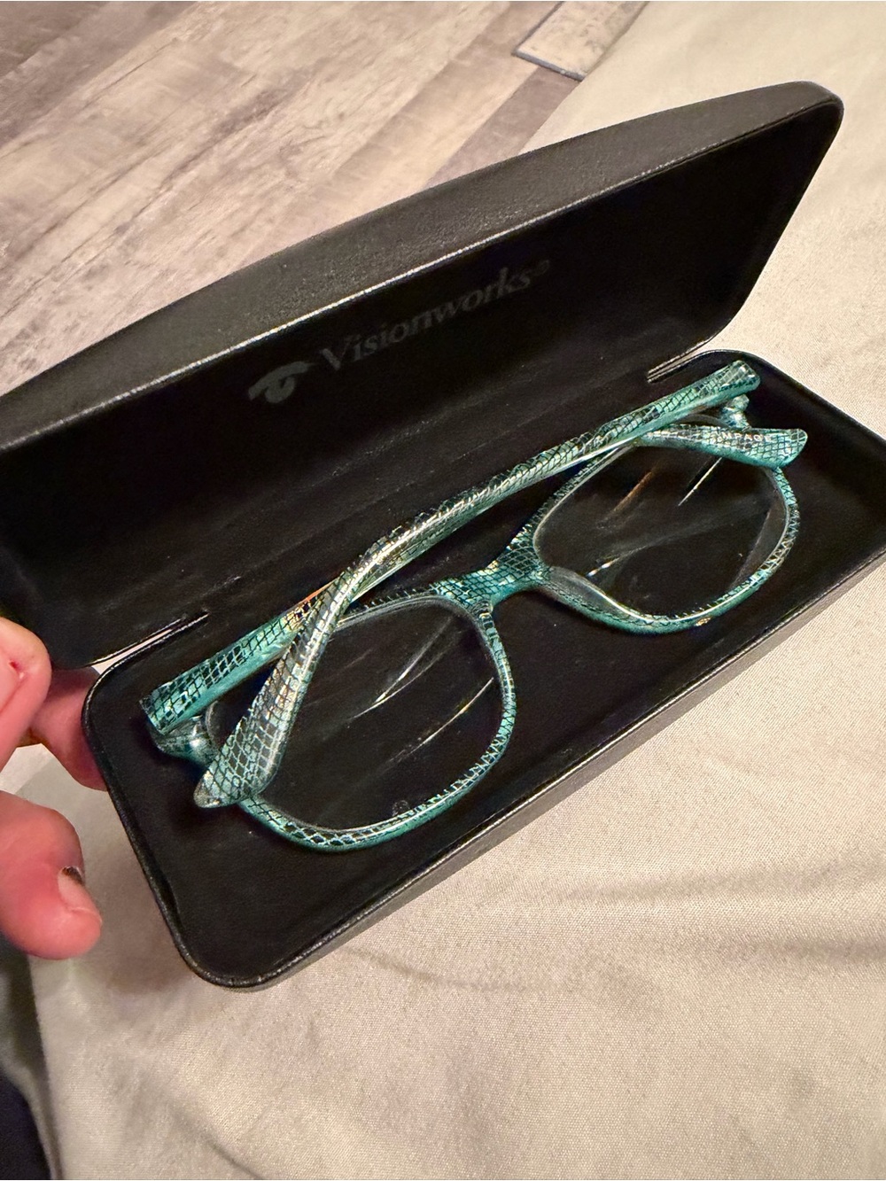 Rampage Green Snakeskin Reading Glasses